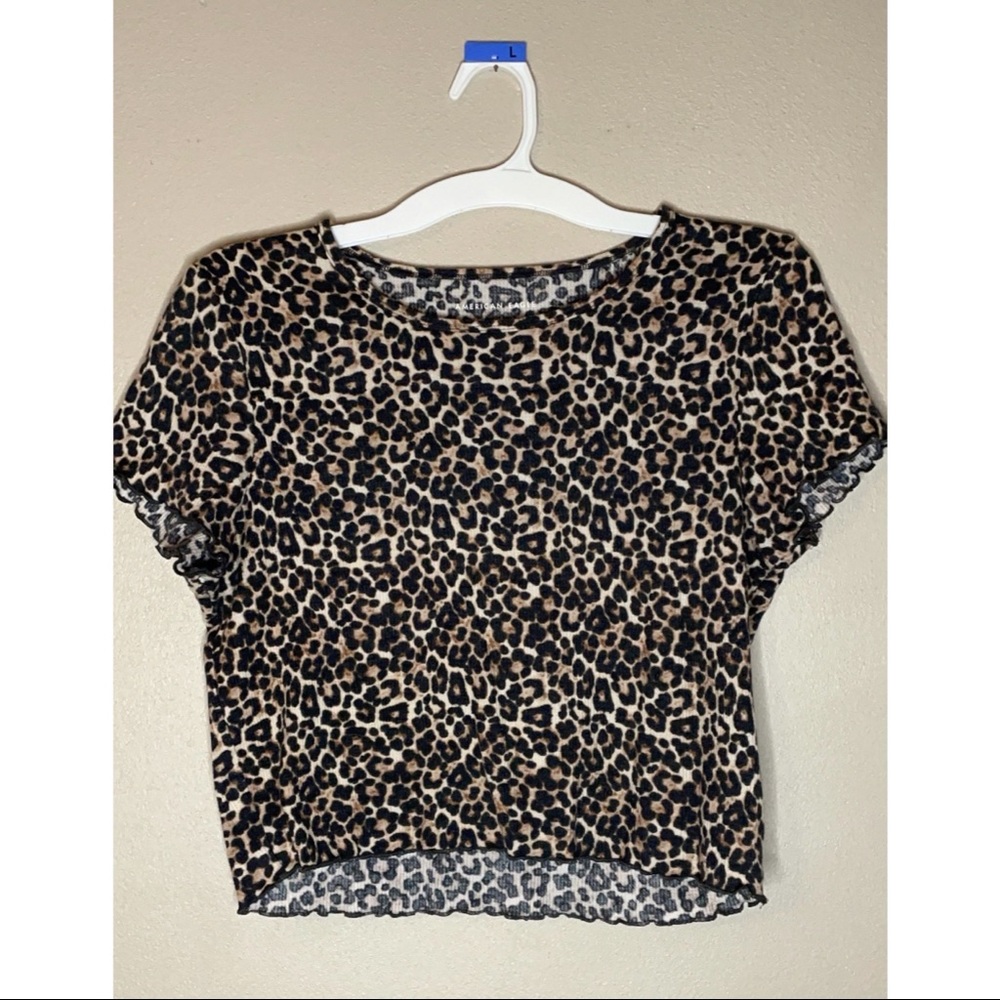 American Eagle Ruffle Babydoll Top L